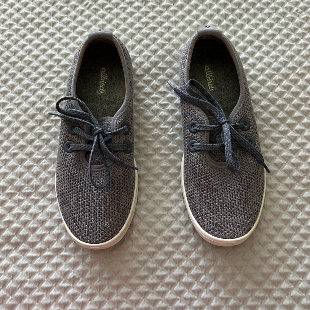 Allbirds Charcoal Knit Lace-Up Shoes